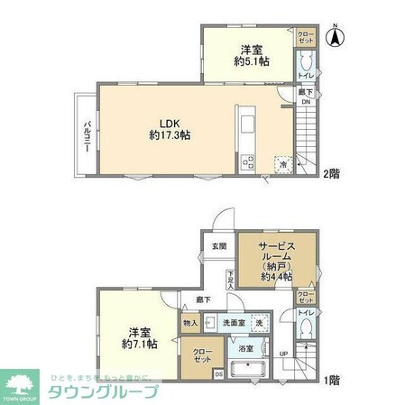 Kolet片倉#10の物件間取画像